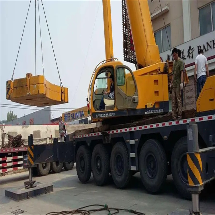 石家庄长安当地吊车出租|机器吊装|75吨|工厂搬迁服务